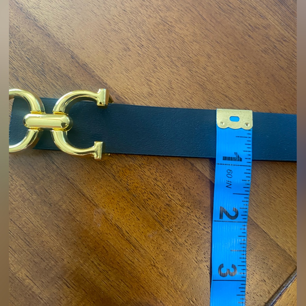 Reversible Black Belt Gold Buckle - Picture 5 of 14